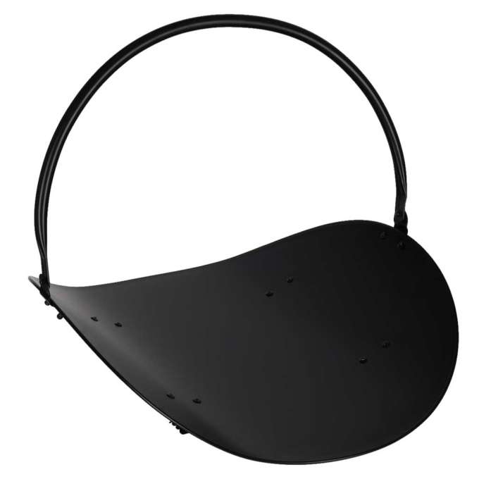 Firewood rack metal basket with handle for the fireplace