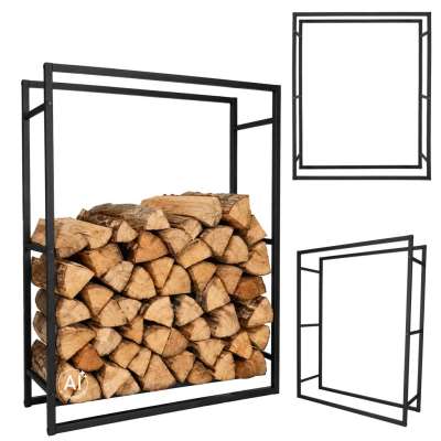 Firewood rack metal shelf for the fireplace