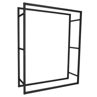 Firewood rack metal shelf for the fireplace