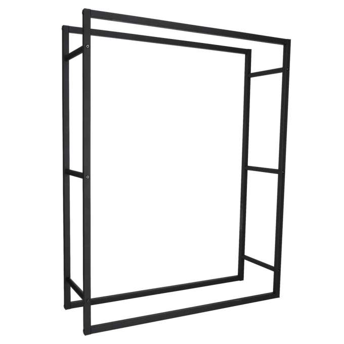 Firewood rack metal shelf for the fireplace