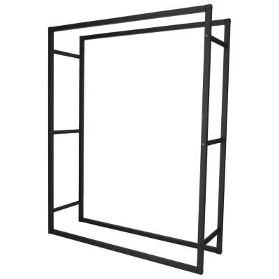 Firewood rack metal shelf for the fireplace