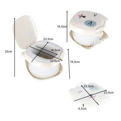 Foldable Travel Potty for Kids White