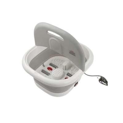 Foldable multifunctional water foot massager with heating and roller massage