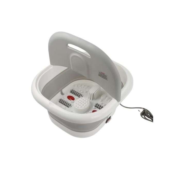 Foldable multifunctional water foot massager with heating and roller massage