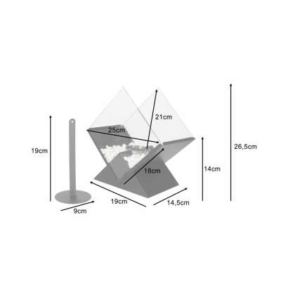 Freestanding smokeless tabletop bioethanol fireplace diamond design