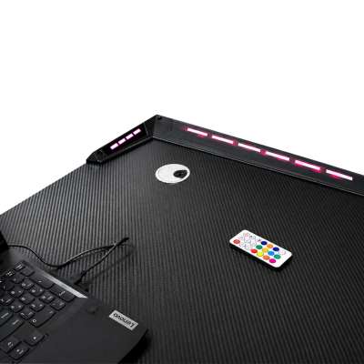 Gaming Desk with RGB LED Lighting and Computer Mounts for Gamers 120x60cm