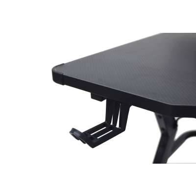 Gaming desk with RGB LED extension and computer mounts for gamers 120x60 cm