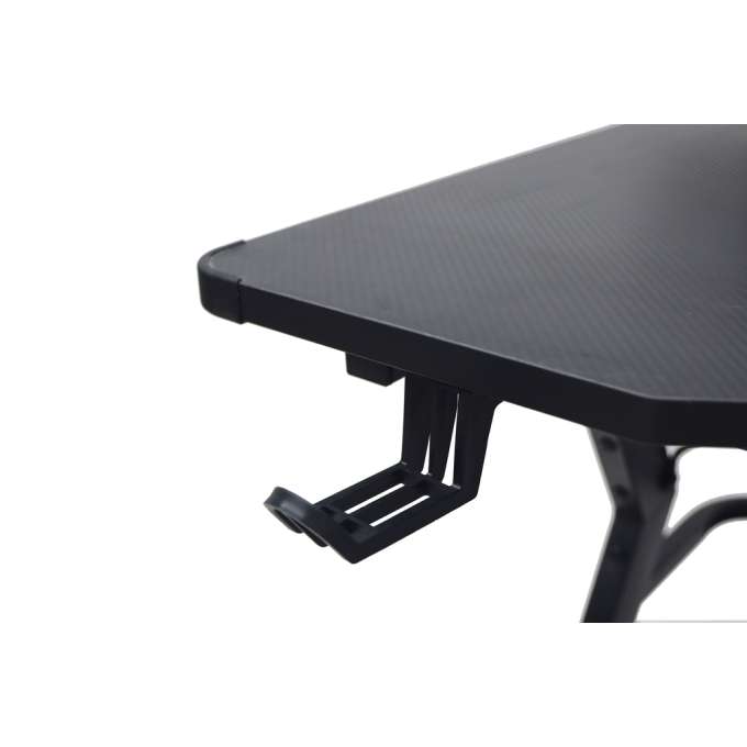 Gaming desk with RGB LED extension and computer mounts for gamers 120x60 cm