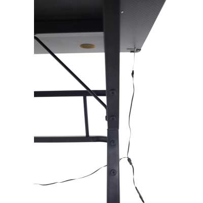 Gaming desk with RGB LED extension and computer mounts for gamers 120x60 cm