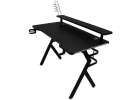 Gaming desk with RGB LED extension and computer mounts for gamers 120x60 cm 6