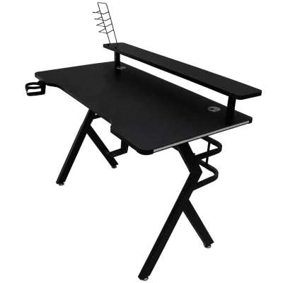 Gaming desk with RGB LED extension and computer mounts for gamers 120x60 cm
