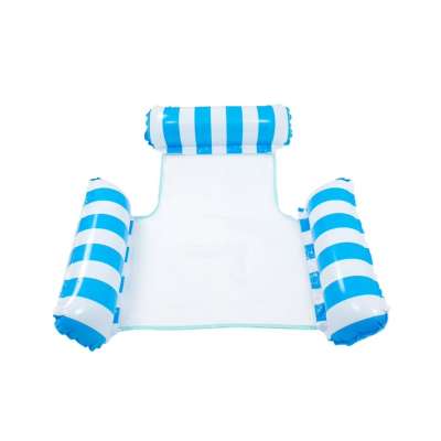 Inflatable water hammock chair swimming lounger blue mesh