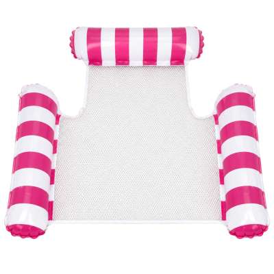 Inflatable water hammock chair swimming lounger pink mesh