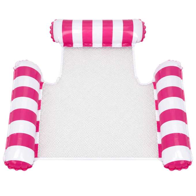 Inflatable water hammock chair swimming lounger pink mesh