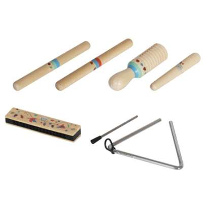 Instrumenty drewniane muzyczne dla dzieci zestaw