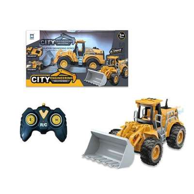Remote-controlled excavator and bulldozer 7-channel 2.4 GHz with fog lights