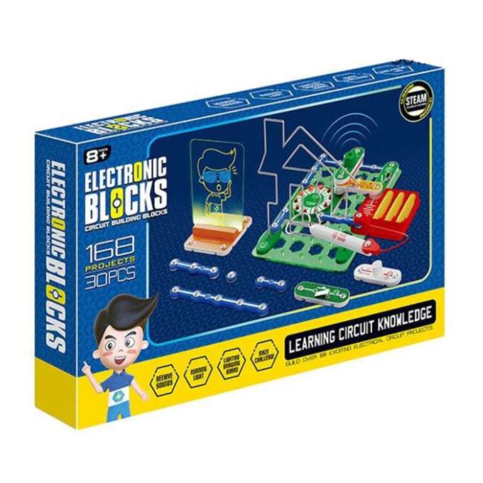Mały elektronik elektryk inżynier klocki elektroniczne zestaw edukacyjny