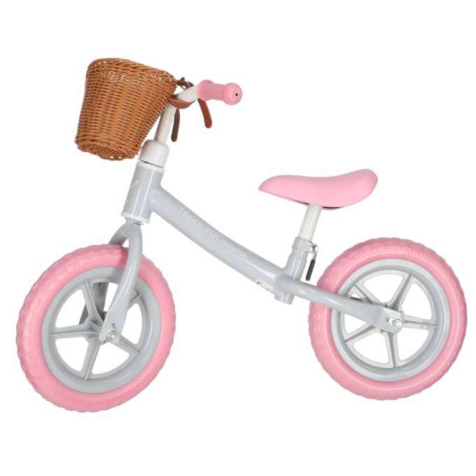 Rowerek biegowy Trike Fix Balance z koszykiem różowy
