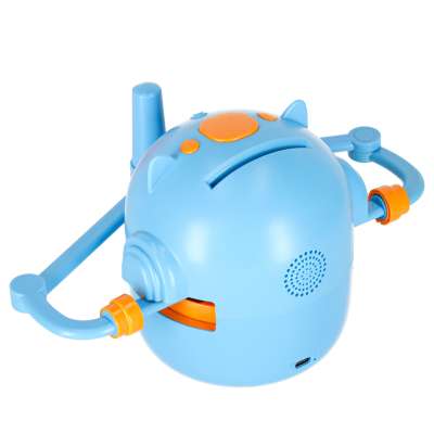 Interactive robot toy for learning to draw flashcards colored markers blue