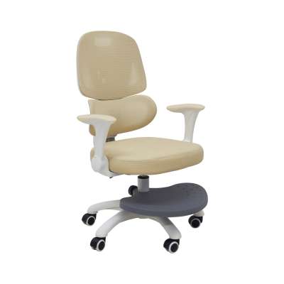 Children's desk chair ergonomic swivel adjustable beige