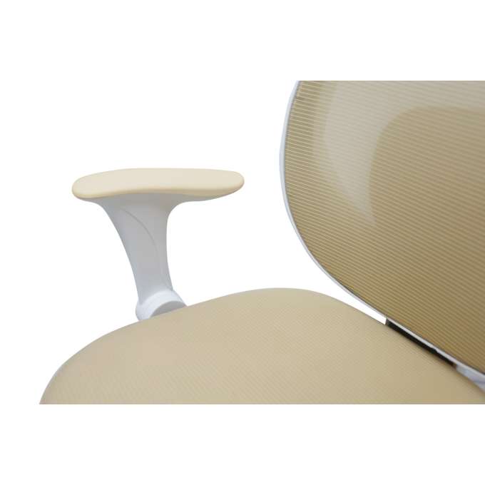 Krzesło do biurka dla dziecka fotel ergonomiczny obrotowy regulowany beżowy