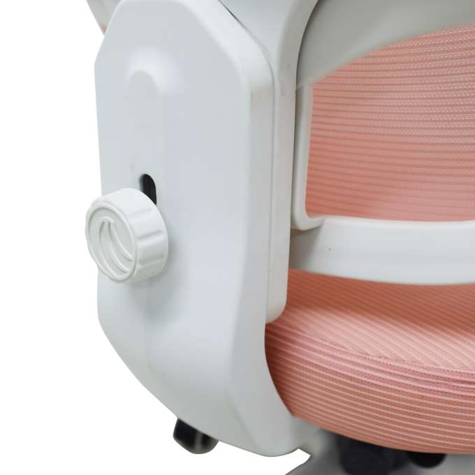 Krzesło do biurka dla dziecka fotel ergonomiczny obrotowy regulowany różowy