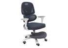 Krzesło do biurka dla dziecka fotel ergonomiczny obrotowy regulowany szary 3