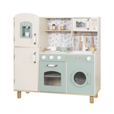 Wooden kitchen water tap sounds lights 90cm green