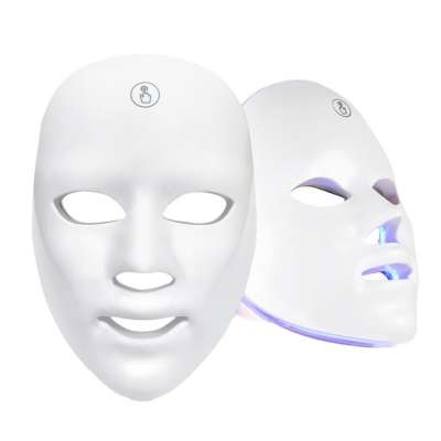 LED Face Mask for Skincare 90 LEDs 7 Light Colors Photon Therapy