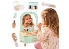 LULILO Mini Wooden Dressing Table for Girls with LED Mirror and Accessories 1
