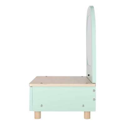 LULILO Mini Wooden Dressing Table for Girls with LED Mirror and Accessories