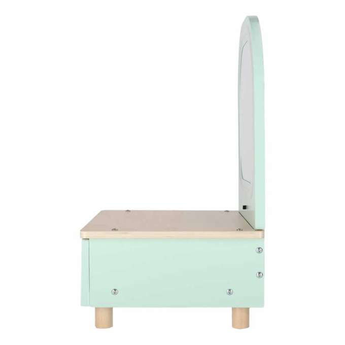 LULILO Mini Wooden Dressing Table for Girls with LED Mirror and Accessories