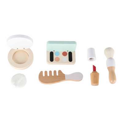 LULILO Mini Wooden Dressing Table for Girls with LED Mirror and Accessories