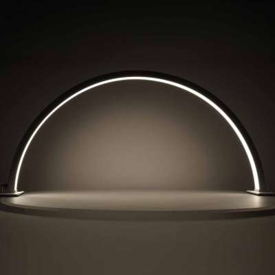 Lampa kosmetyczna LED bezcieniowa biurkowa do manicure paznokci łuk złota