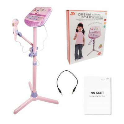 Microphone on a stand karaoke set for kids MP3 player sound effects