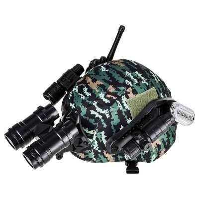 Military soldier set helmet walkie-talkie binoculars flashlight