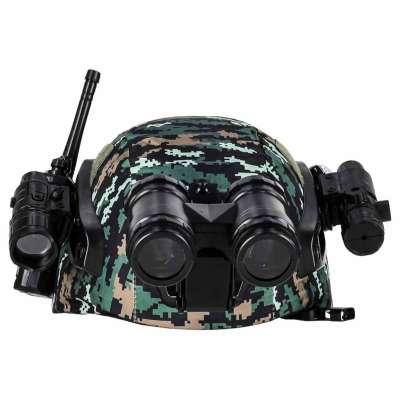 Military soldier set helmet walkie-talkie binoculars flashlight