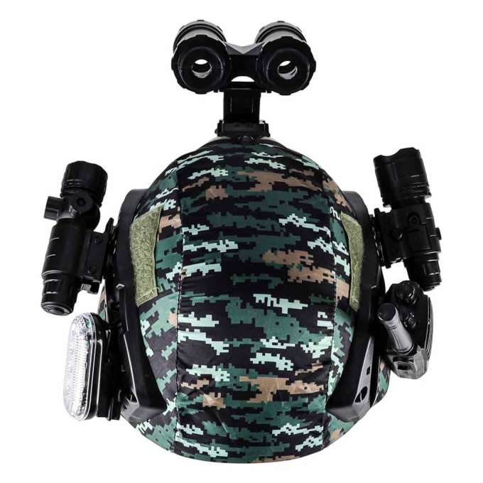 Military soldier set helmet walkie-talkie binoculars flashlight