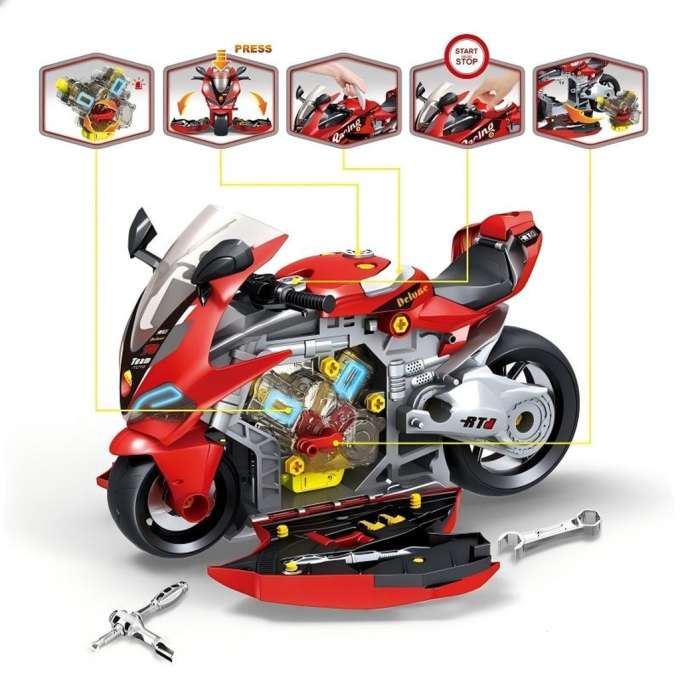 Motor motocykl interaktywny zestaw mechanika silnik do skręcania rozkręcania