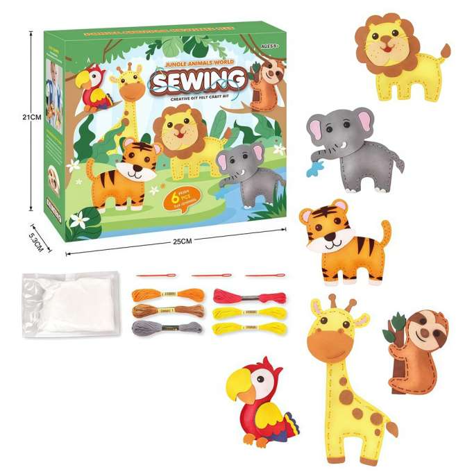 Nauka szycia wyszywania zestaw zwierzątka 6 szt.