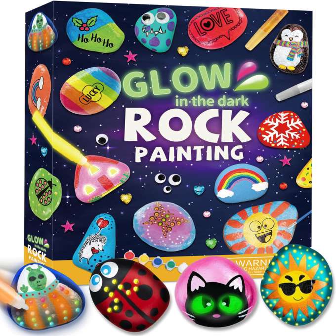 Painting stones 10 stones paint markers decorations glitter