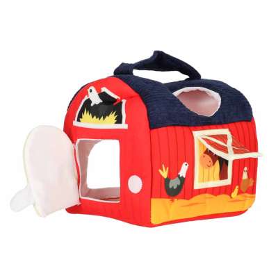 Plush sensory activity house sorter farm animals educational toy