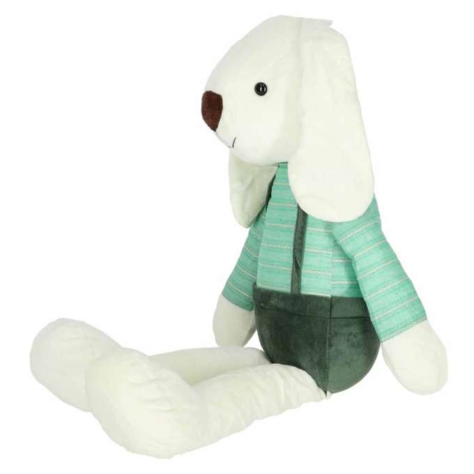 Plush toy rabbit in green shorts 70 cm
