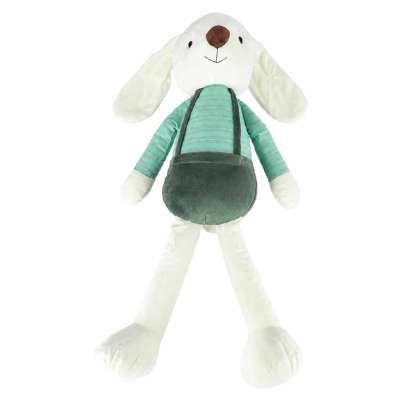 Plush toy rabbit in green shorts 70 cm