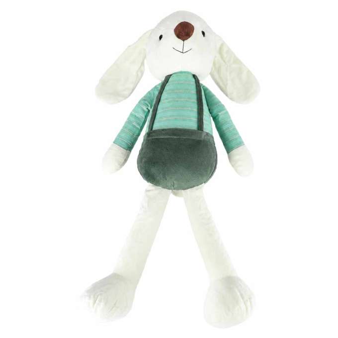 Plush toy rabbit in green shorts 70 cm