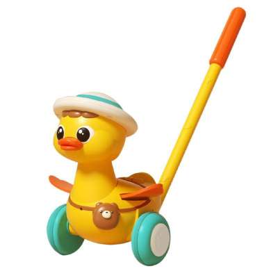 Push toy on a stick music lights duck little duck