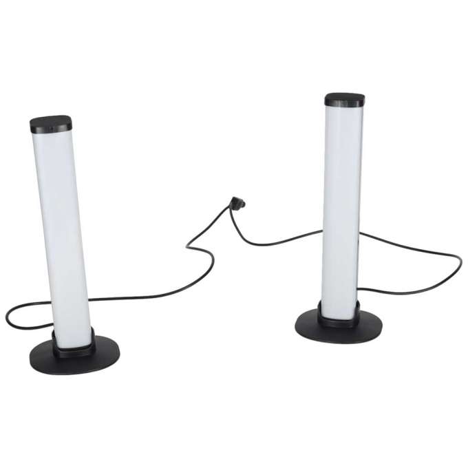 RGB LED Gaming Desk Lamp Column/Pillar Style with Remote Control Set of 2