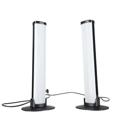 RGB LED Gaming Desk Lamp Column/Pillar Style with Remote Control Set of 2