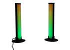 RGB LED Gaming Desk Lamp Column/Pillar Style with Remote Control Set of 2 12