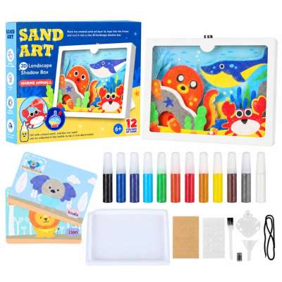 Sand Painting Kit 3D Sand Art Marine Animals Set